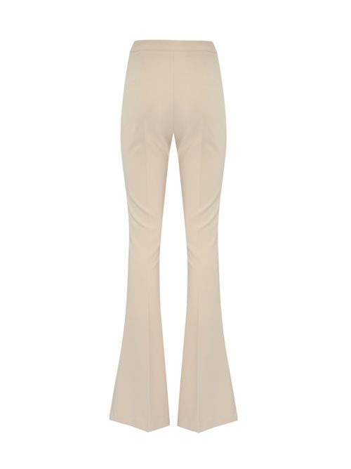 Pantalone in crepe a zampa Burro Elisabetta Franchi | PA07951E2193